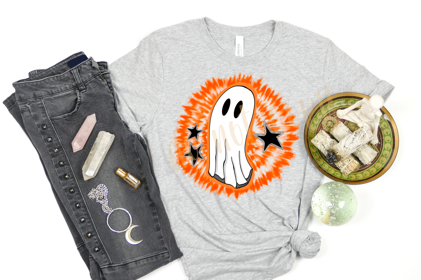 TSF RUN-TIE DYE GHOSTIES UNISEX TEE ADULTS/KIDS