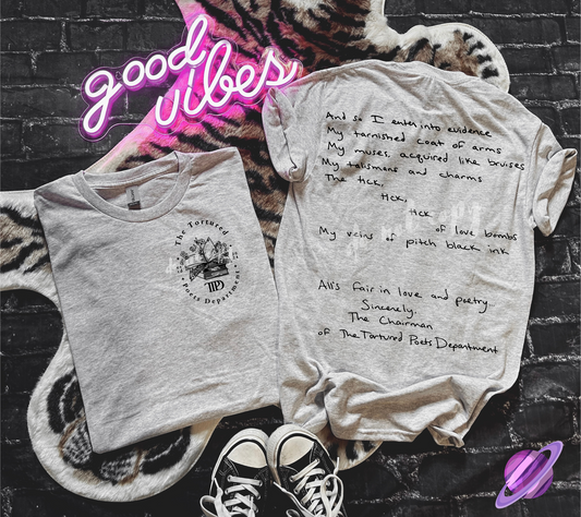 TORT WRITING DOUBLE SIDED TEE