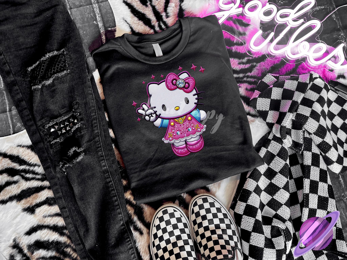 BLING KITTY 3 TEE