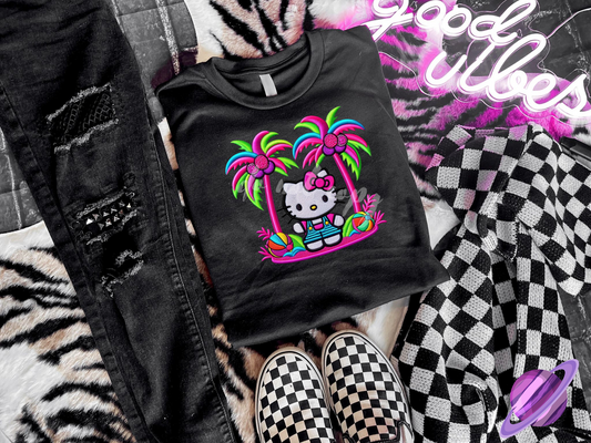 TROPICAL KITTY 2 TEE