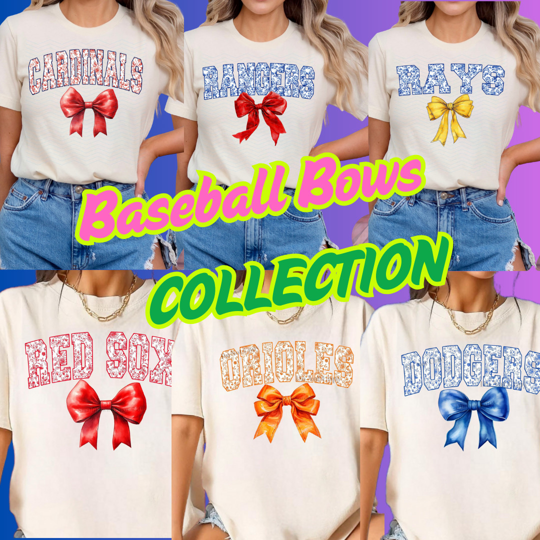 BASEBALL BOW COLLECTION (MULTIPLE OPTIONS)