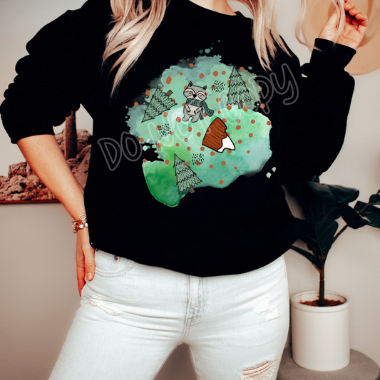 WINTER RACOON- HOLIDAY RUN 1 - UNISEX HOODIE/SWEATER ADULTS/KIDS