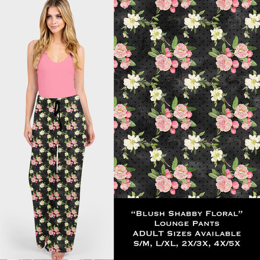 Blush Shabby Floral - Lounge Pants
