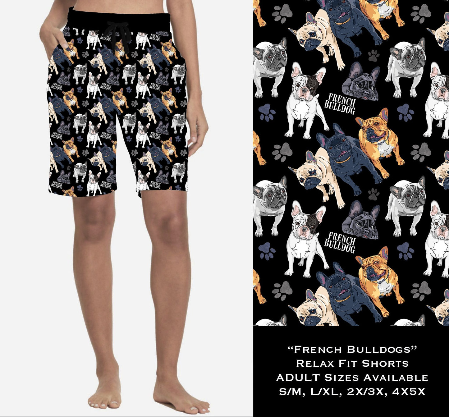 French Bulldogs Relaxed Fit Shorts