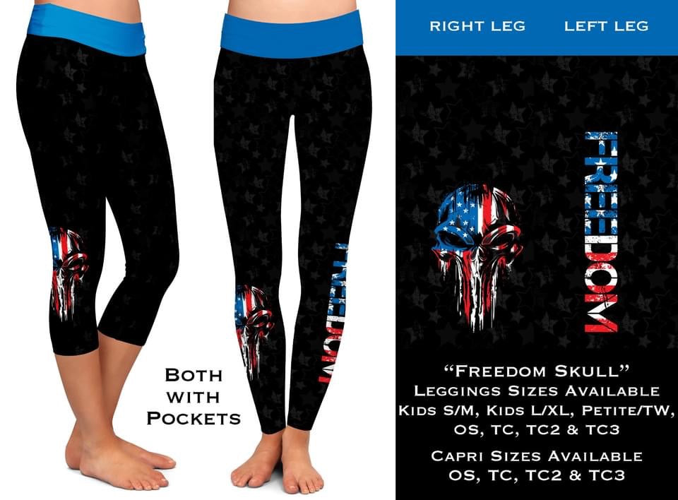 Freedom Skull Leggings & Capris