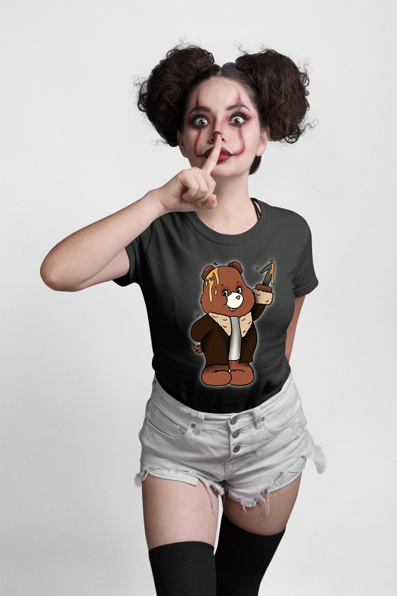 BEARY SCARY RUN-CANDY BEAR UNISEX TEE ADULTS/KIDS