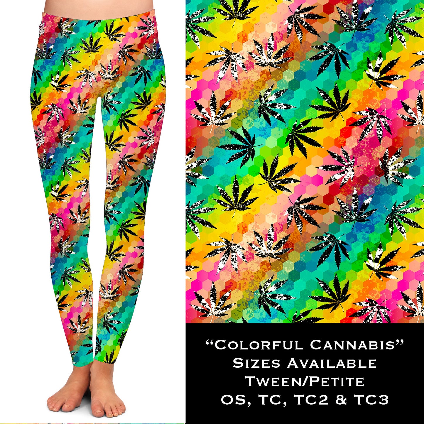 Colorful Cannabis - Leggings & Capris