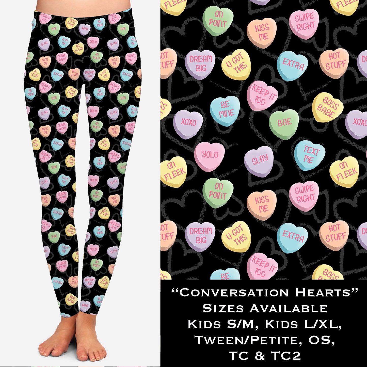 Conversation Hearts - Leggings