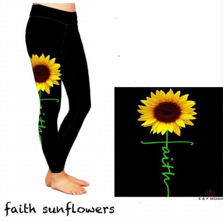 Faith Flower legging & capri with pockets