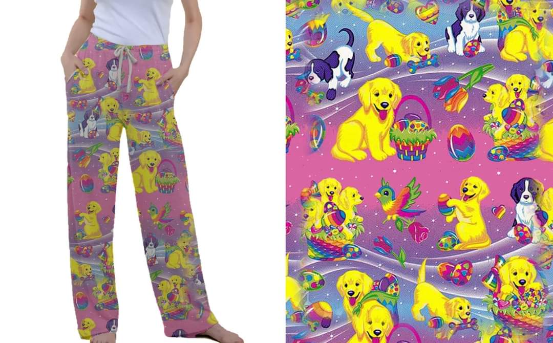 LF Holiday Easter Puppy leggings capris and joggers