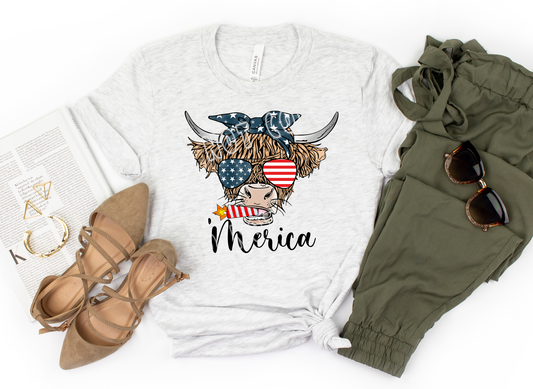 MERICA COW TEE