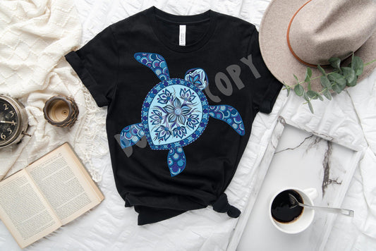 BATCH 68-MOSAIC TURTLE UNISEX TEE ADULTS/KID