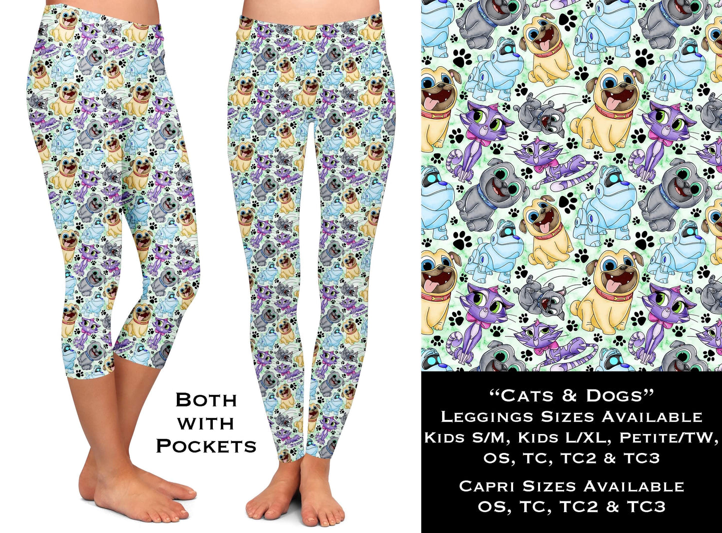 Cats & Dogs - Leggings & Capri with Pockets