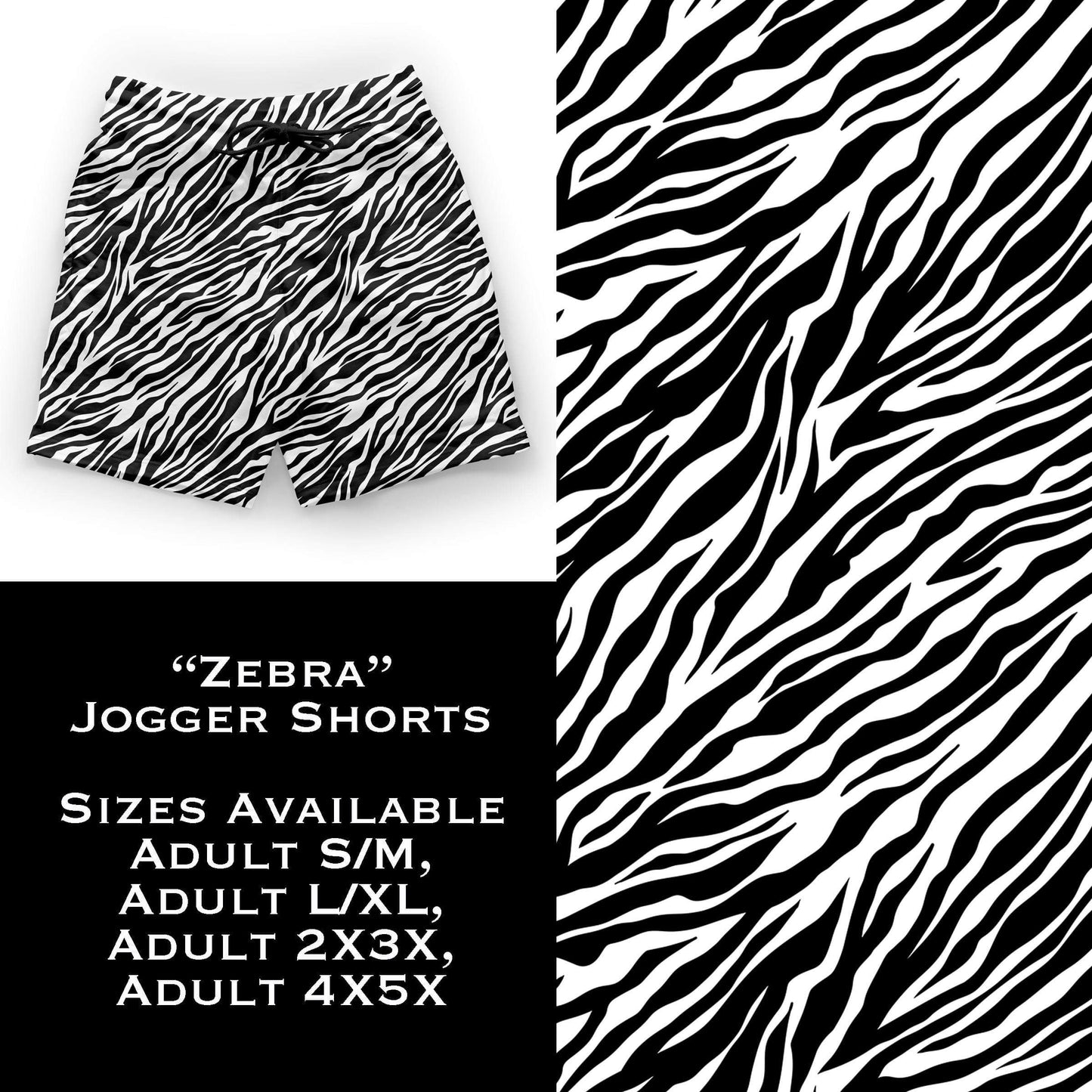 Zebra Jogger Shorts