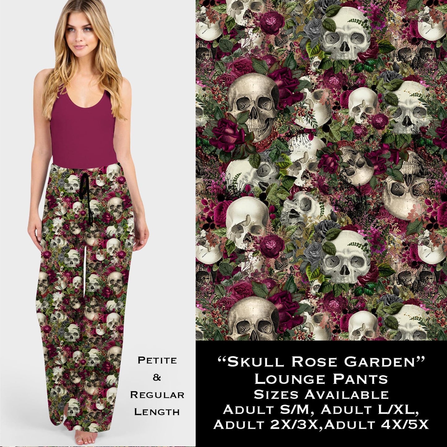 Skull Rose Garden - Lounge Pants