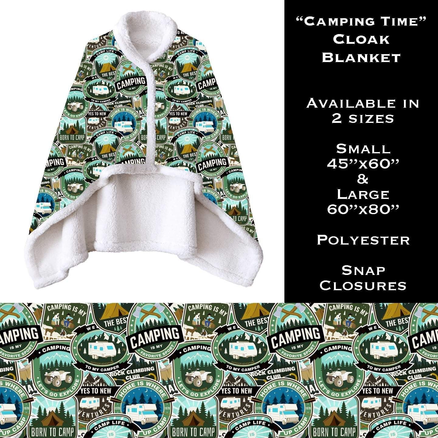 Camping Time - Cloak Blanket