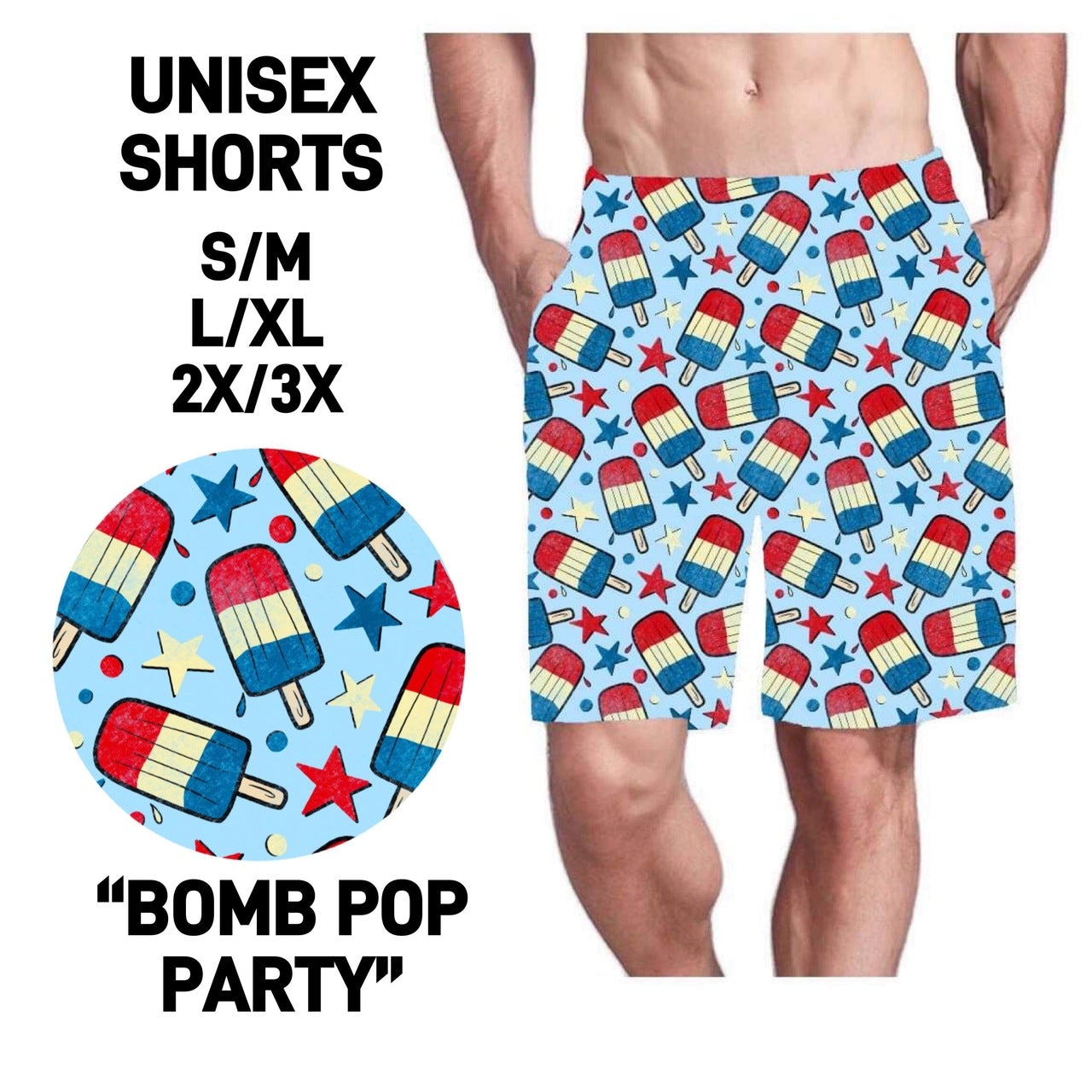 RTS - Bomb Pop Party Unisex Shorts*