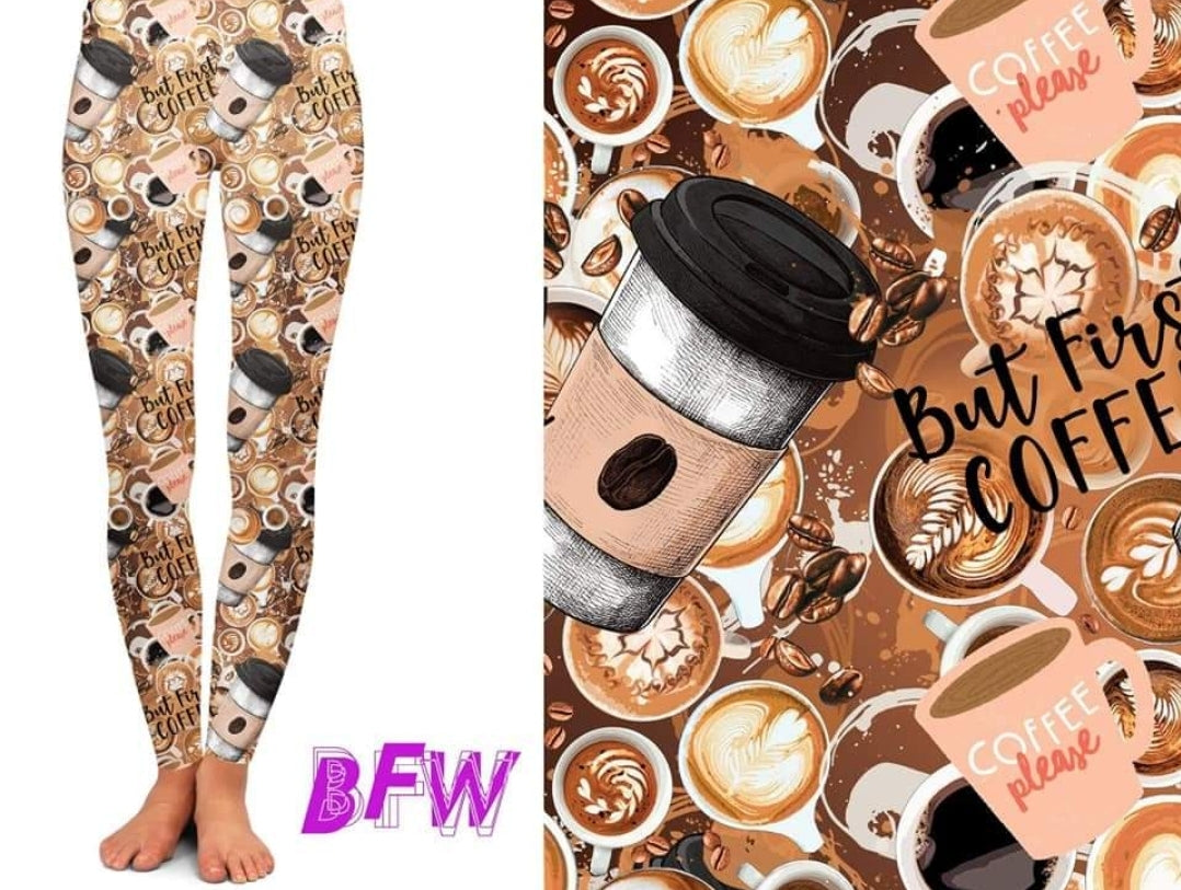 But first coffee leggings and joggers