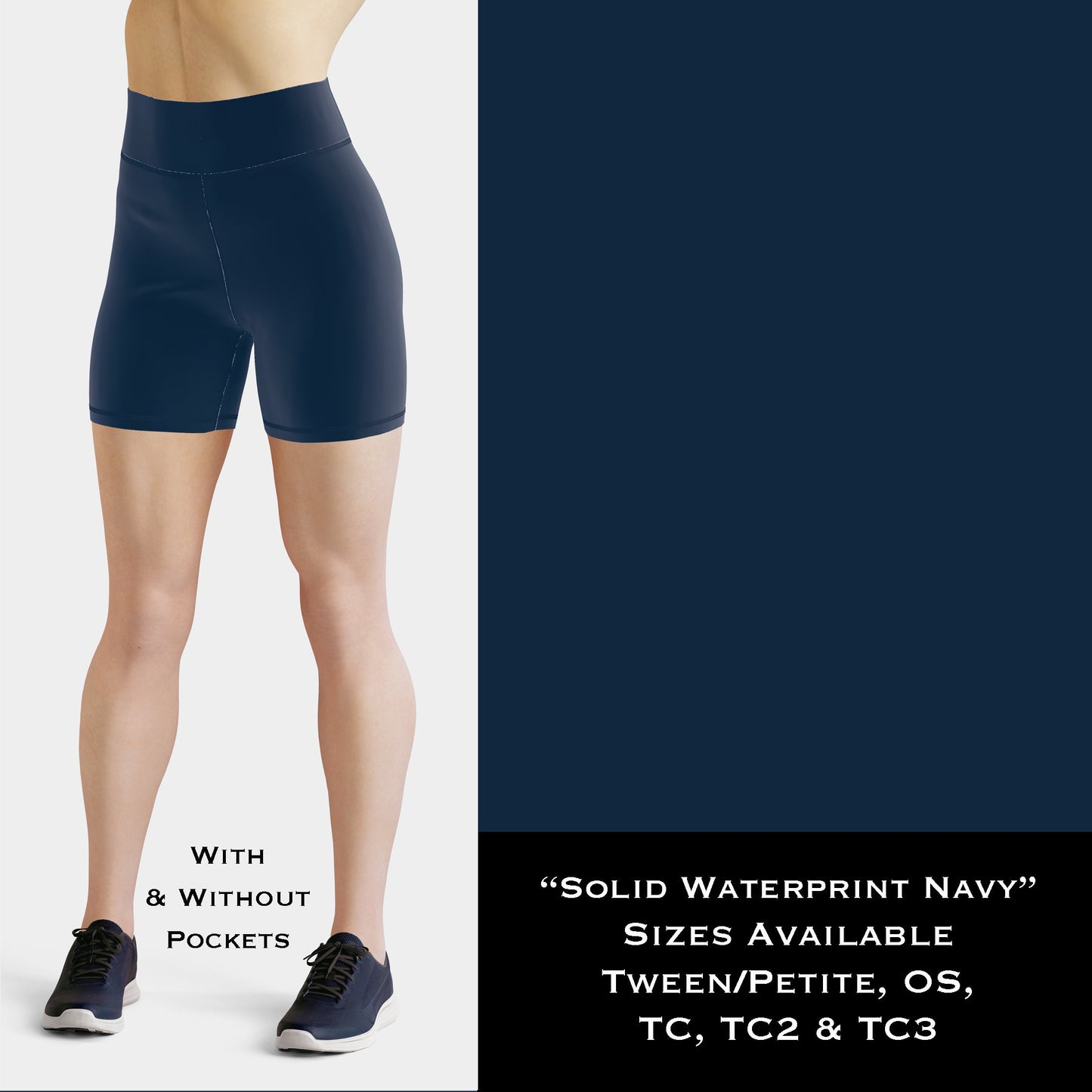 Solid NAVY Yoga Shorts