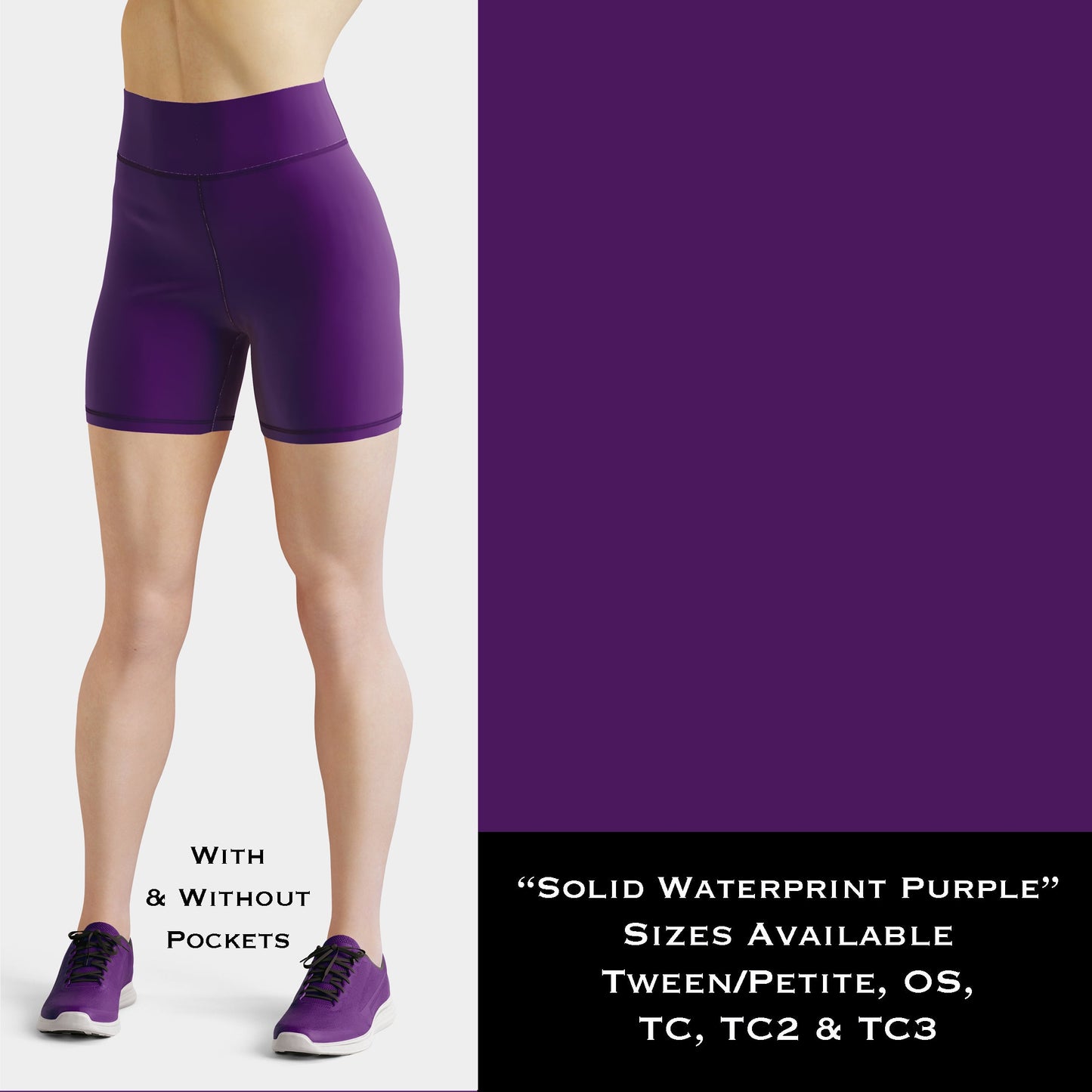 Solid PURPLE Yoga Shorts