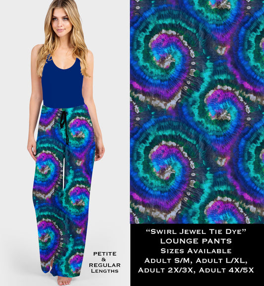 Swirl Jewel Tie Dye Lounge Pants