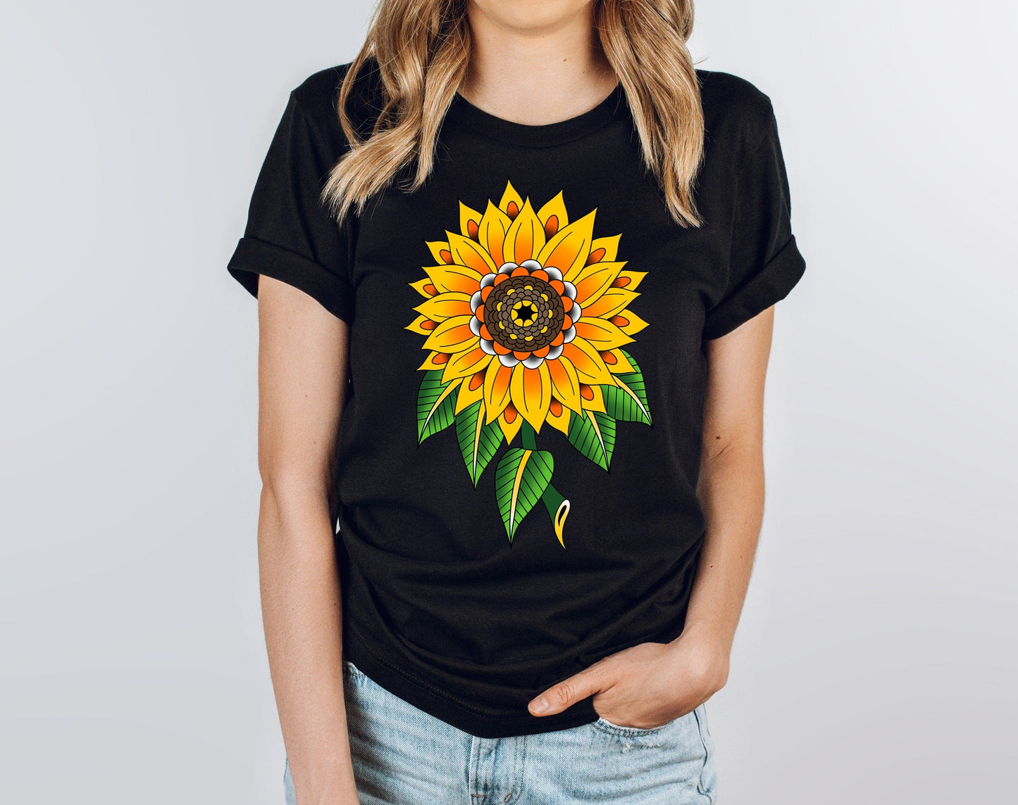 BATCH 67-SUNFLOWER TATTOO UNISEX TEE ADULTS/KIDS