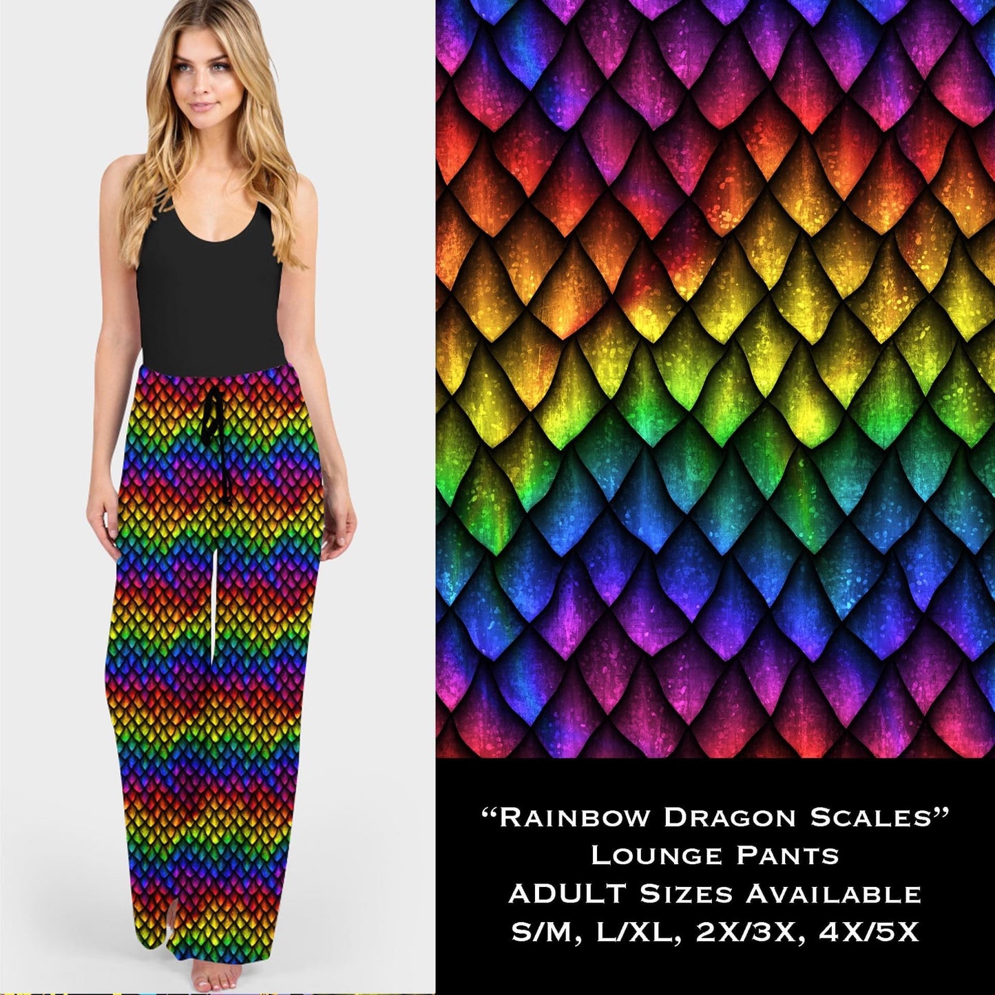 Rainbow Dragon Scales - Lounge Pants