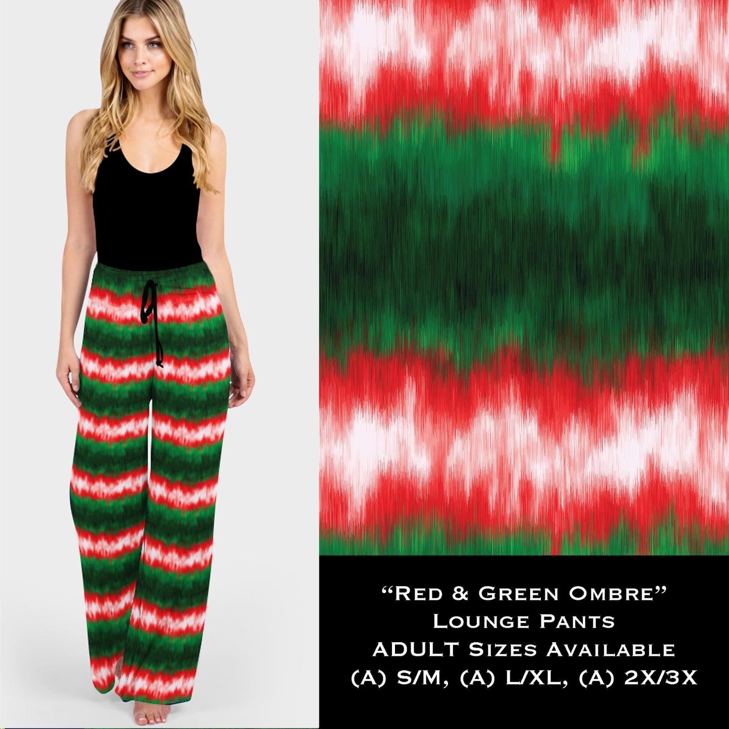 Red & Green Ombre - Lounge Pants